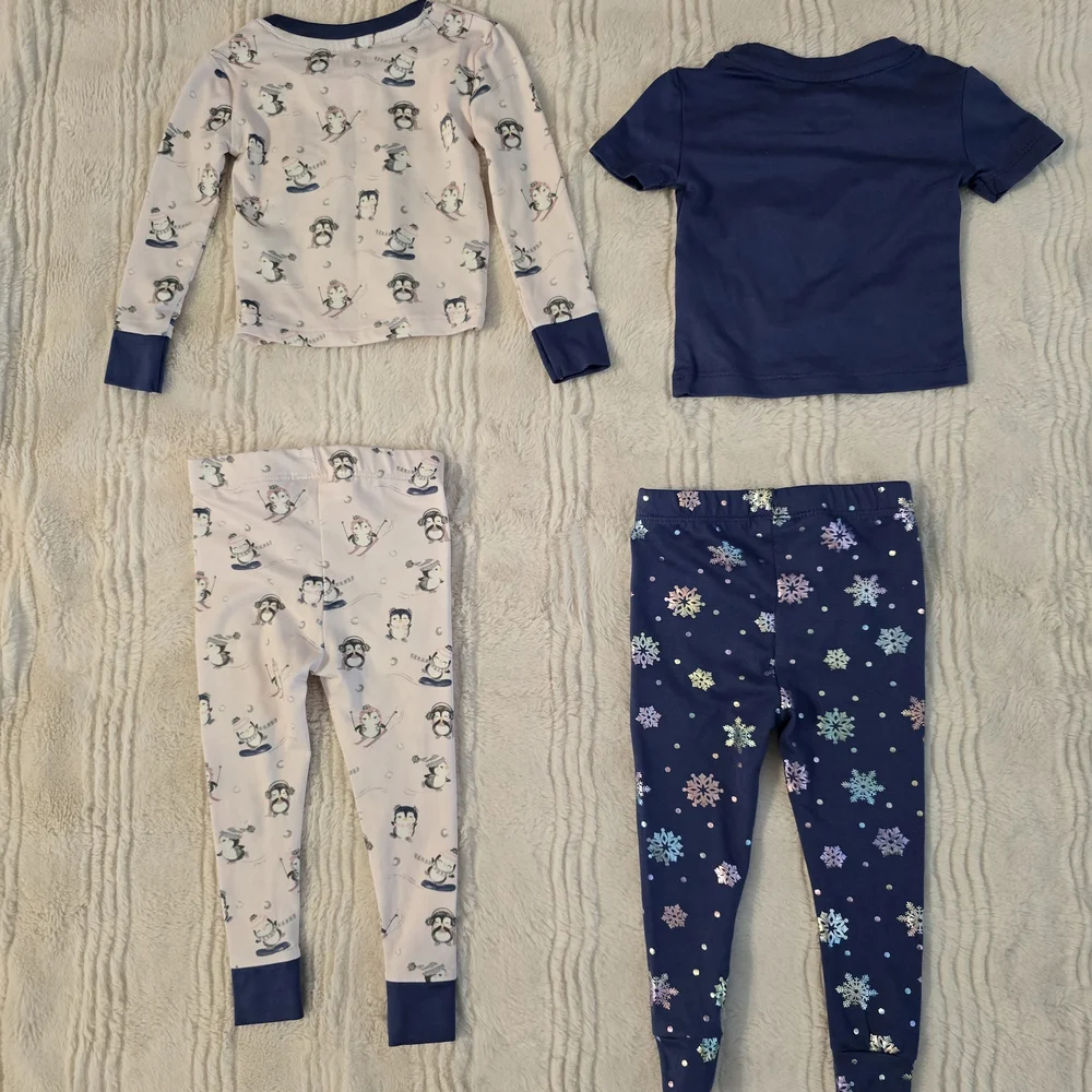 Penelope Mack Navy and Light Pink Penguin Pajama Bundle - Picture 6 of 9